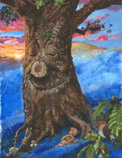 illustration pour enfant de michel faure à la foret enchantée