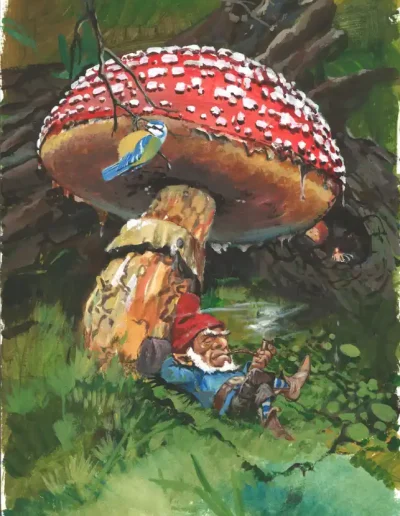 illustration michel faure pour la foret echantee